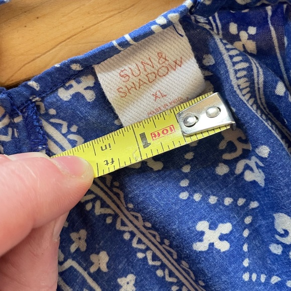 Sun & Shadow Blue and White Open Back Tank Top - Picture 3 of 5